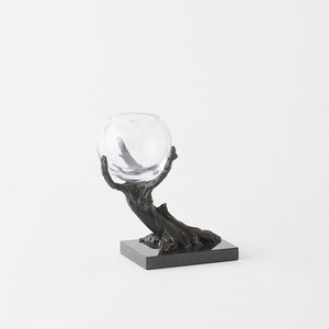 Global Views Monterey Vase Holder Natural Iron
