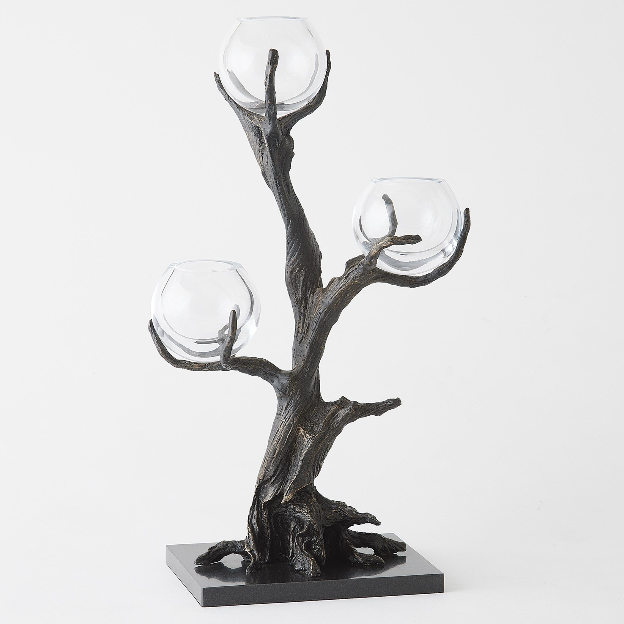 Global Views Monterey Vase Holder Natural Iron