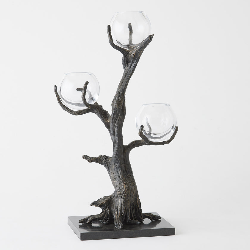 Global Views Monterey Vase Holder Natural Iron
