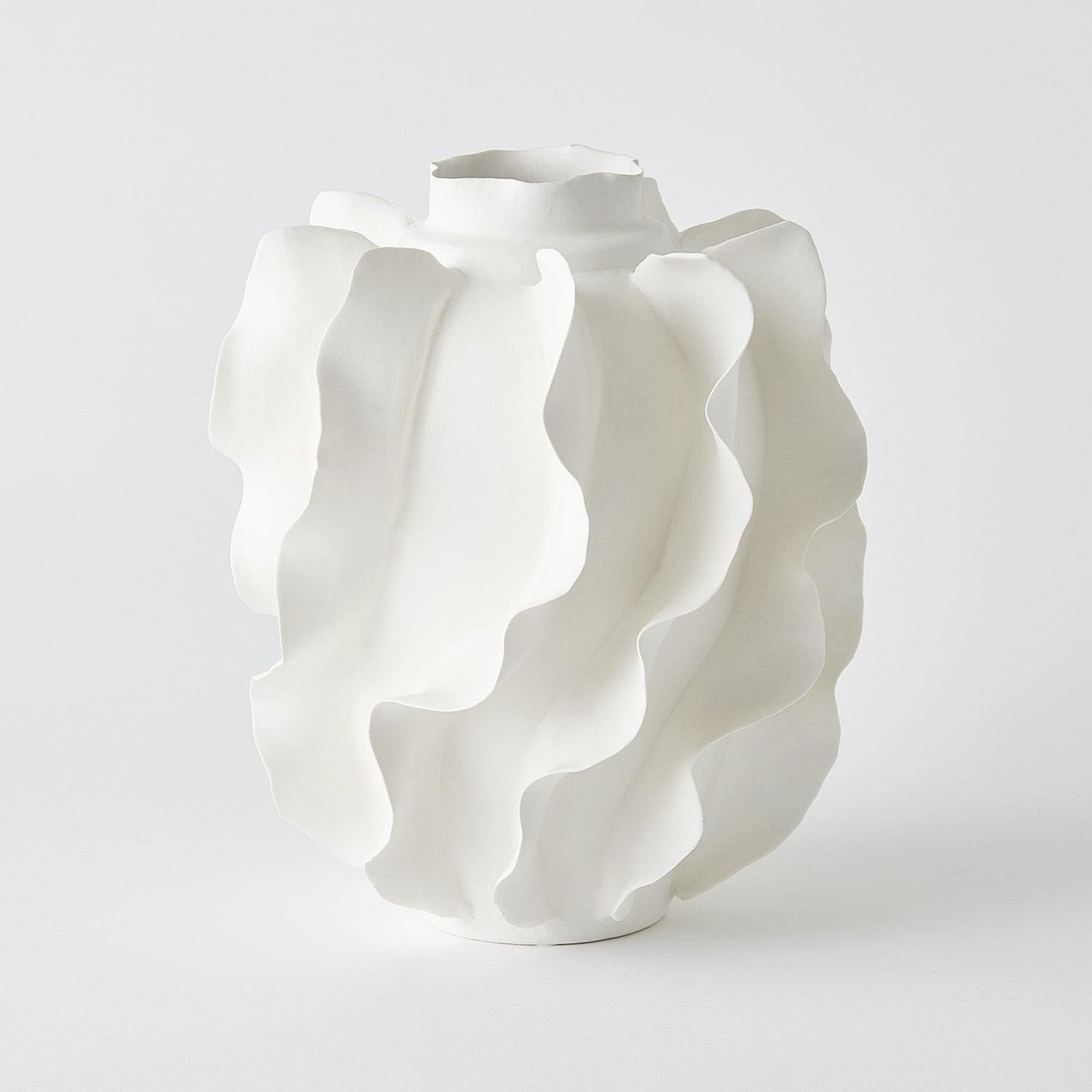 Global Views Folios Vase Matte White