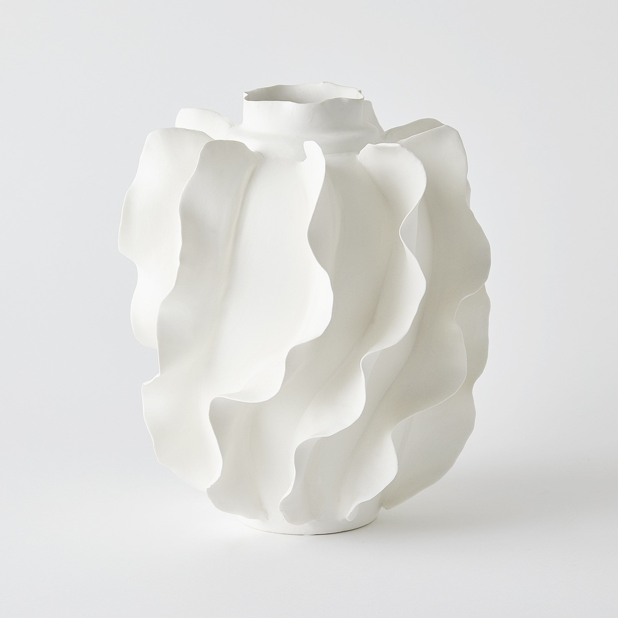 Global Views Folios Vase Matte White