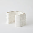 Global Views Crescent Printed Vase Matte White