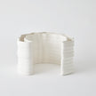 Global Views Crescent Printed Vase Matte White