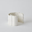 Global Views Crescent Printed Vase Matte White