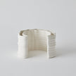 Global Views Crescent Printed Vase Matte White
