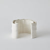 Global Views Crescent Printed Vase Matte White