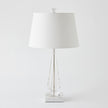 Global Views Tapered Crystal Lamp w/Marble Base
