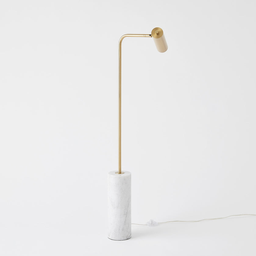Global Views Spotlight Floor Lamp Brass