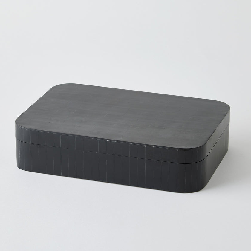 Global Views Super Ellipse Boxes and Tray Black
