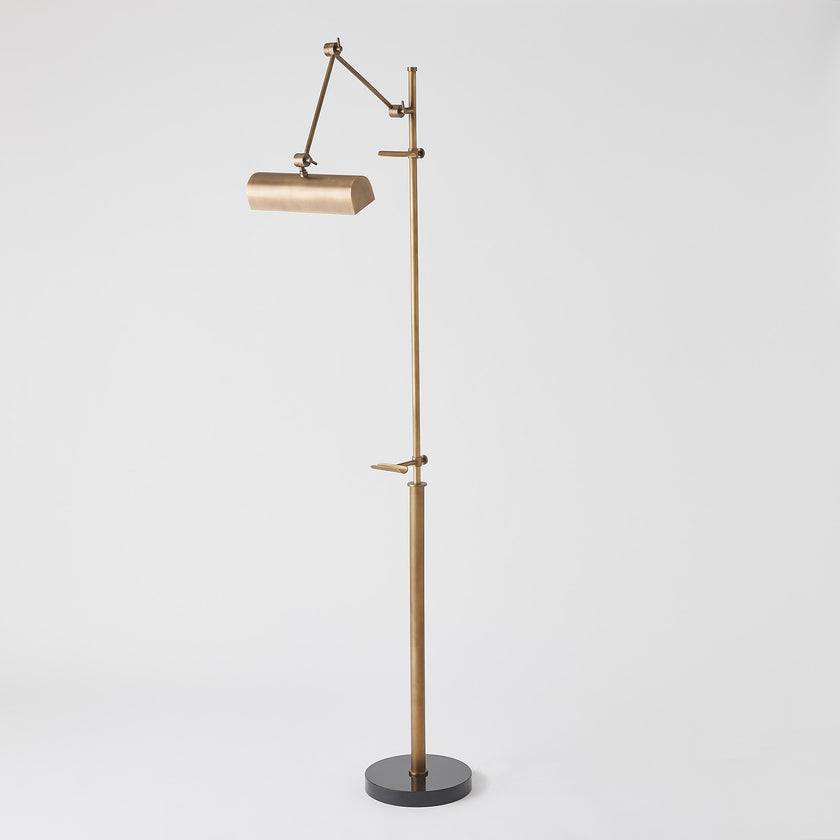 Global Views Display Floor Lamp-Brass