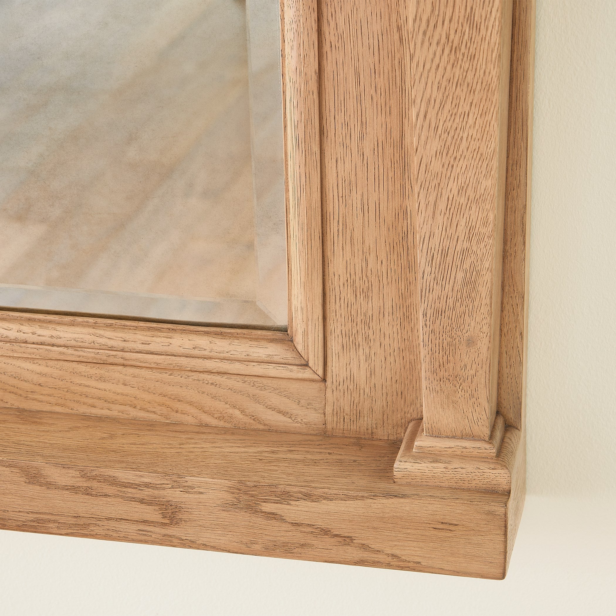 Global Views Josephine Floor Mirror-Bleached Oak