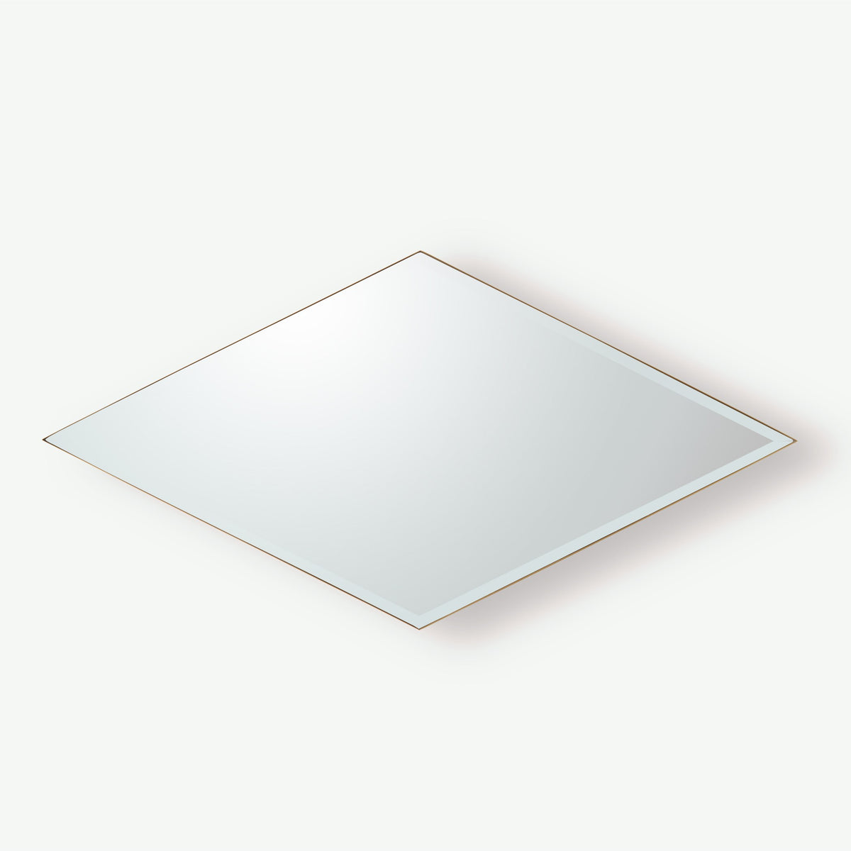 Global Views Elongated Diamond Mirror Brass