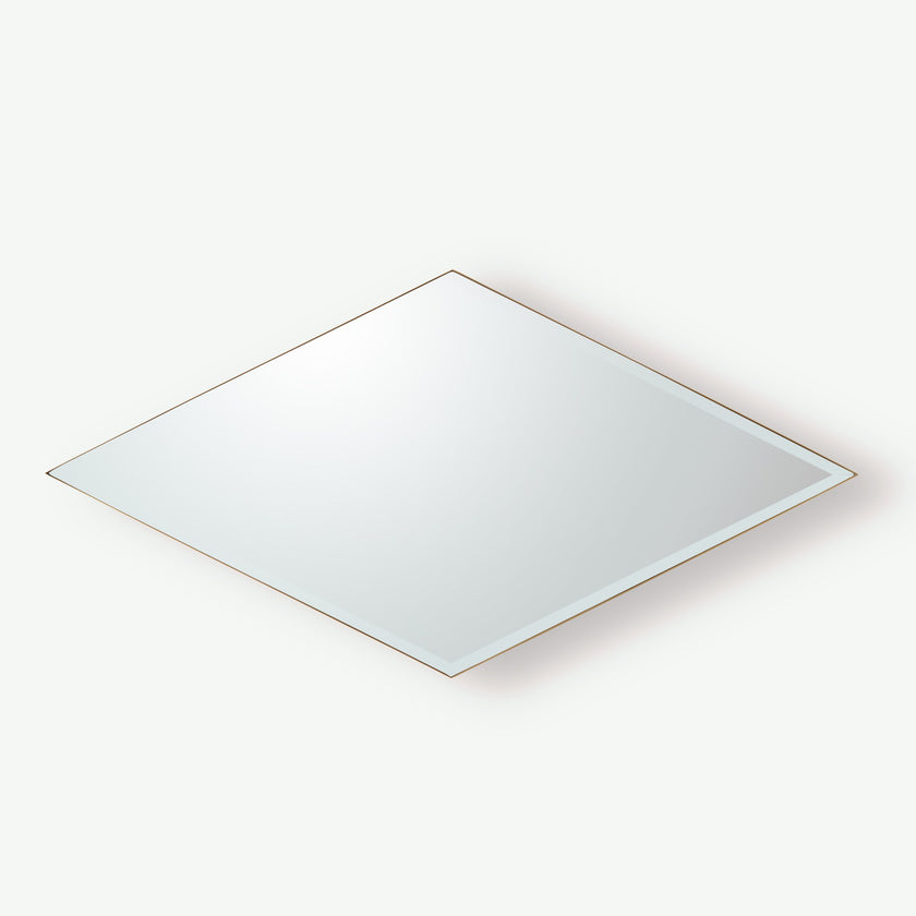 Global Views Elongated Diamond Mirror Brass