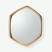 Global Views Hexagon Mirror-Gold