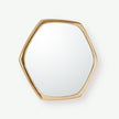 Global Views Hexagon Mirror-Gold