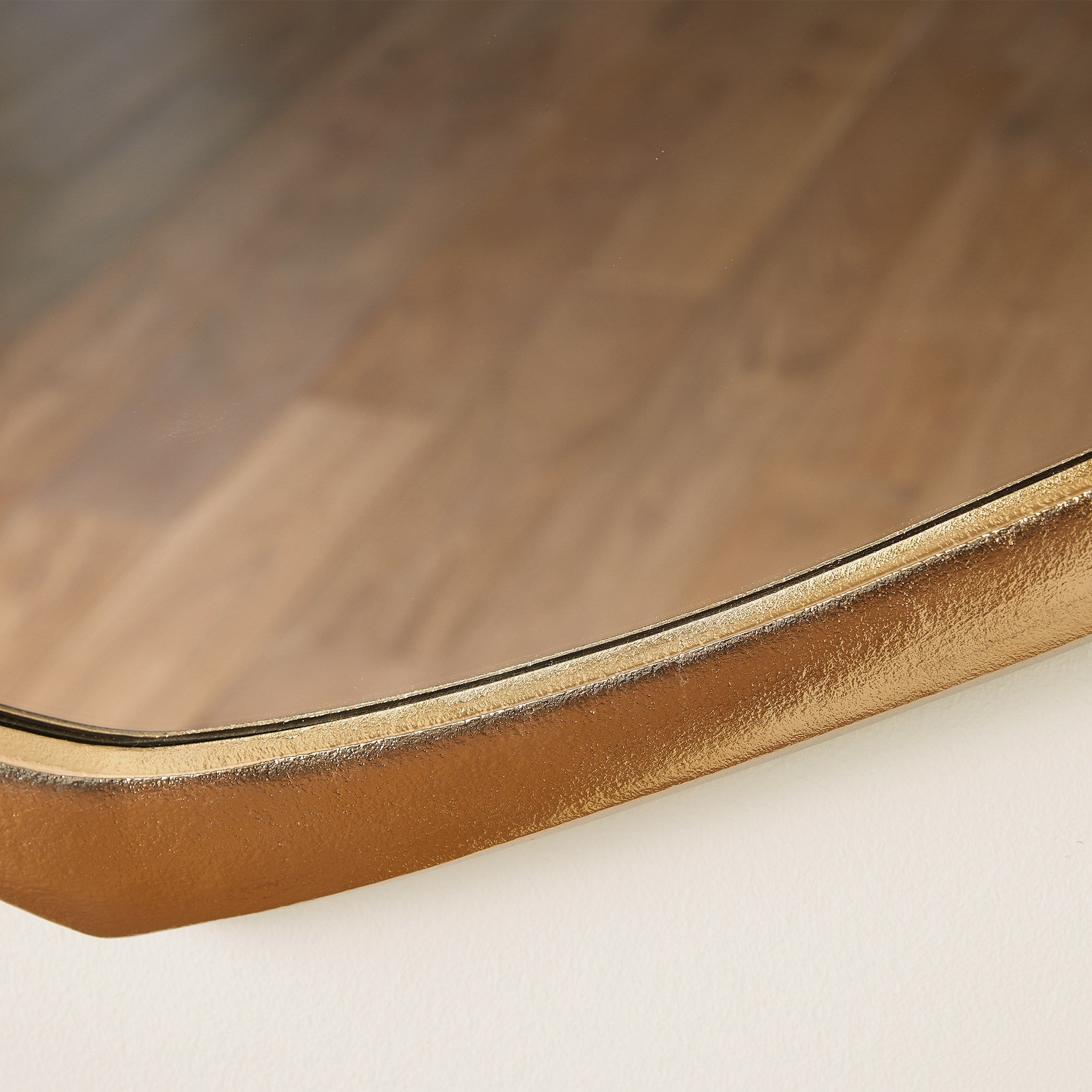 Global Views Hexagon Mirror-Gold