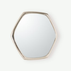 Global Views Hexagon Mirror Nickel