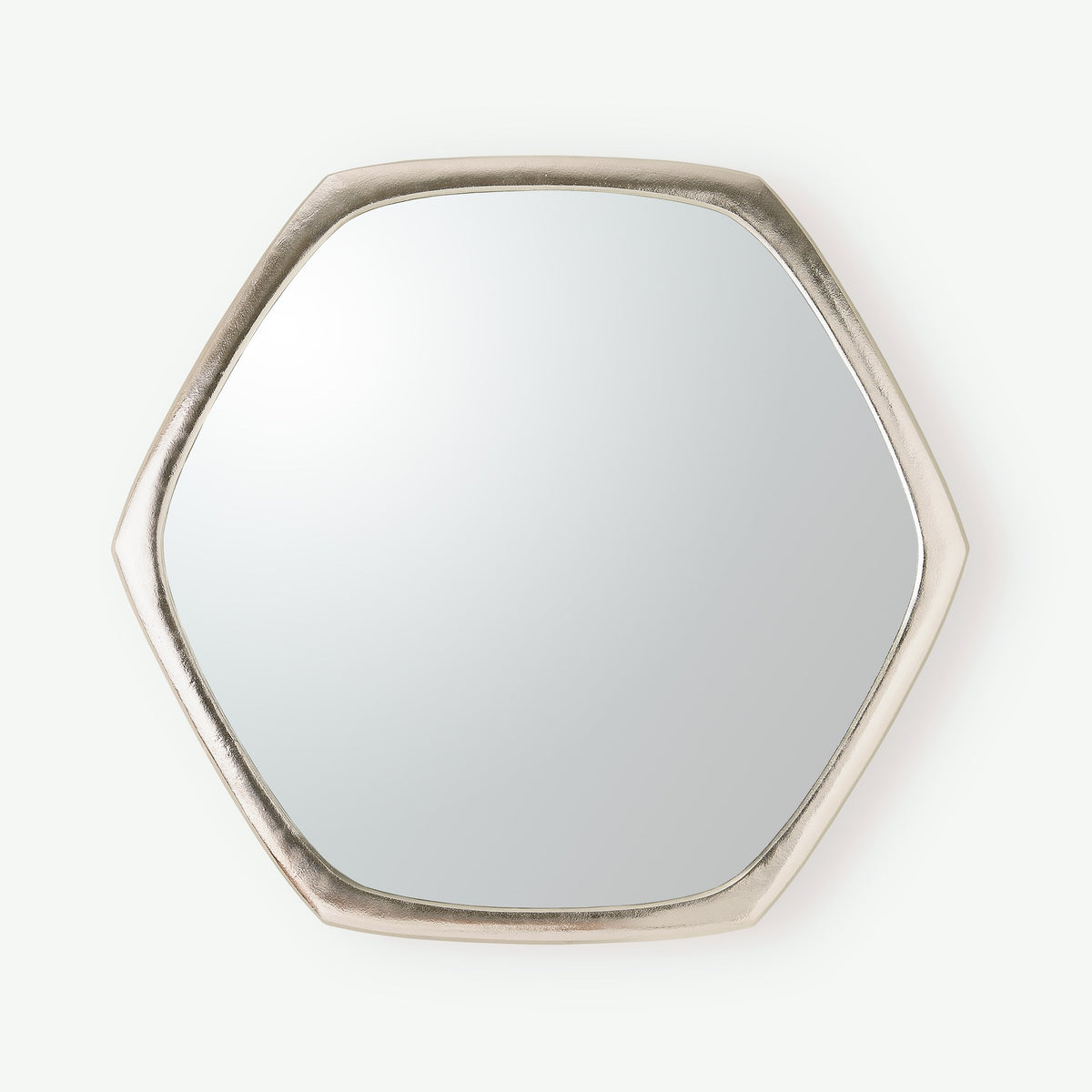 Global Views Hexagon Mirror Nickel
