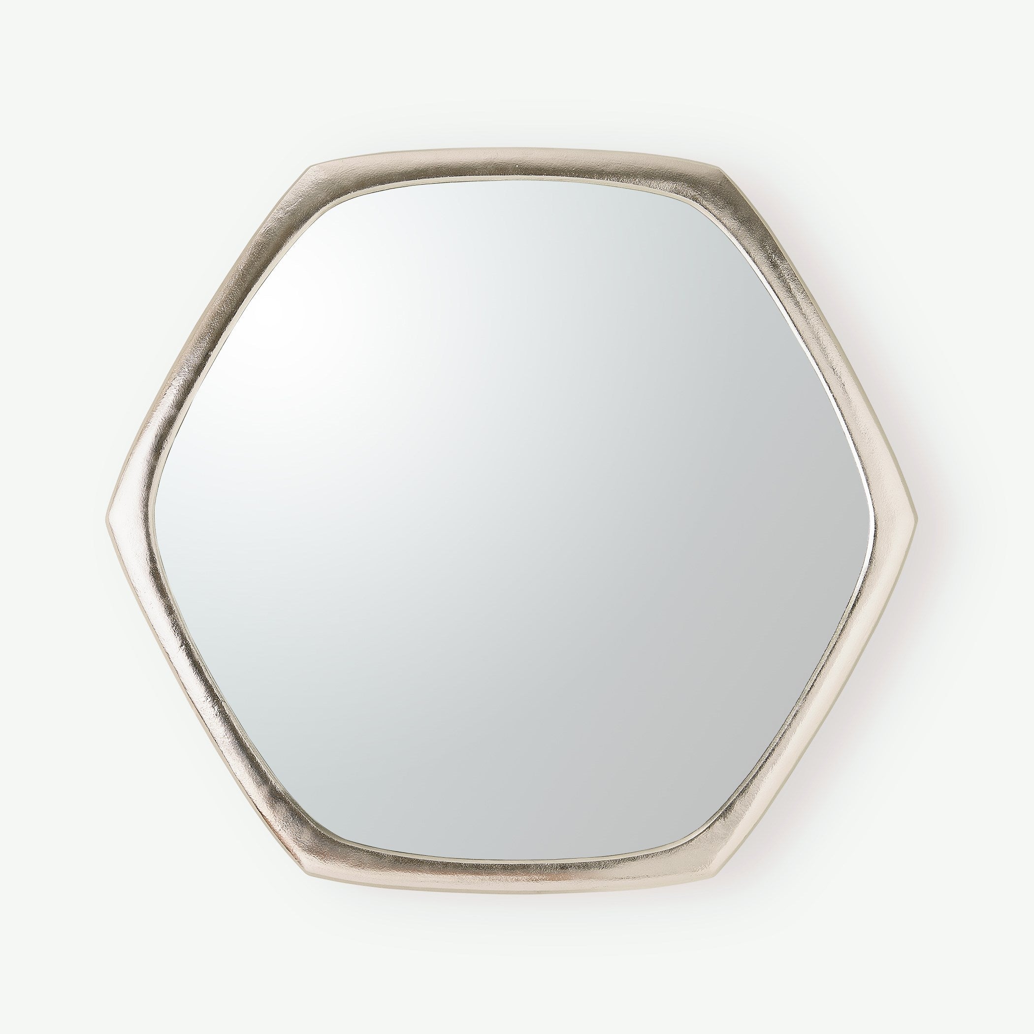 Global Views Hexagon Mirror Nickel