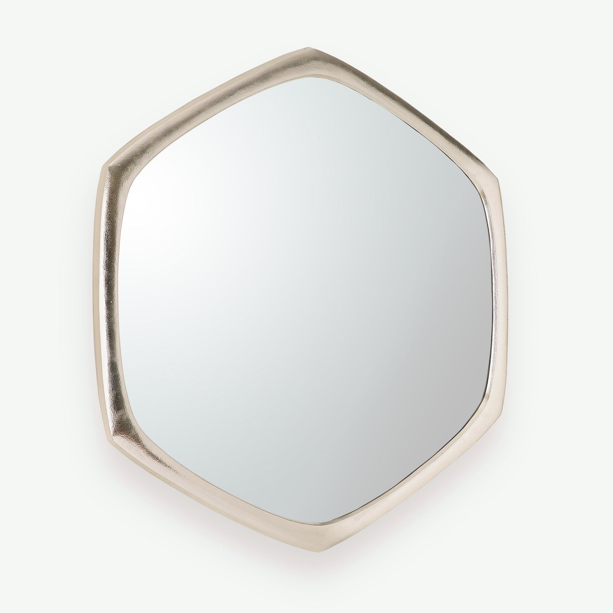 Global Views Hexagon Mirror Nickel