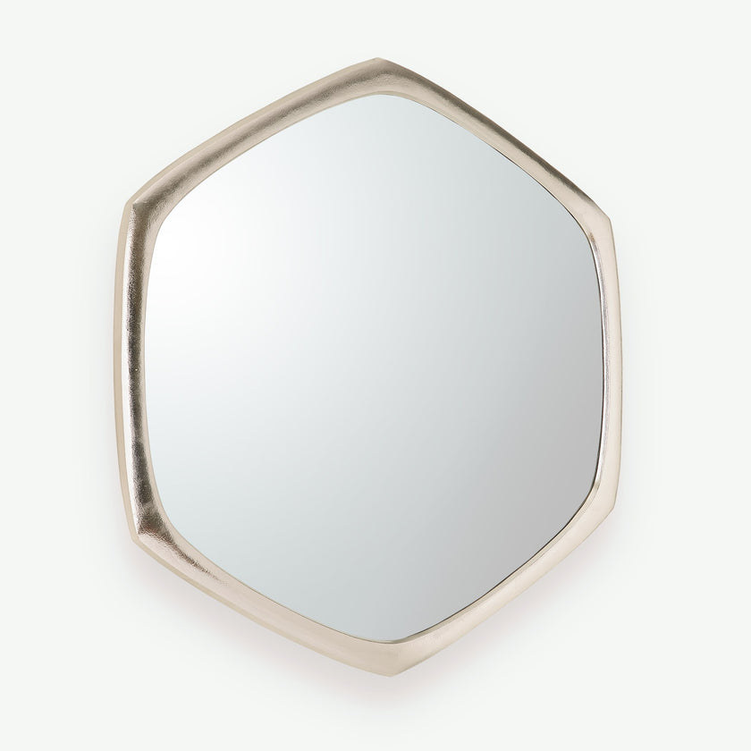 Global Views Hexagon Mirror Nickel