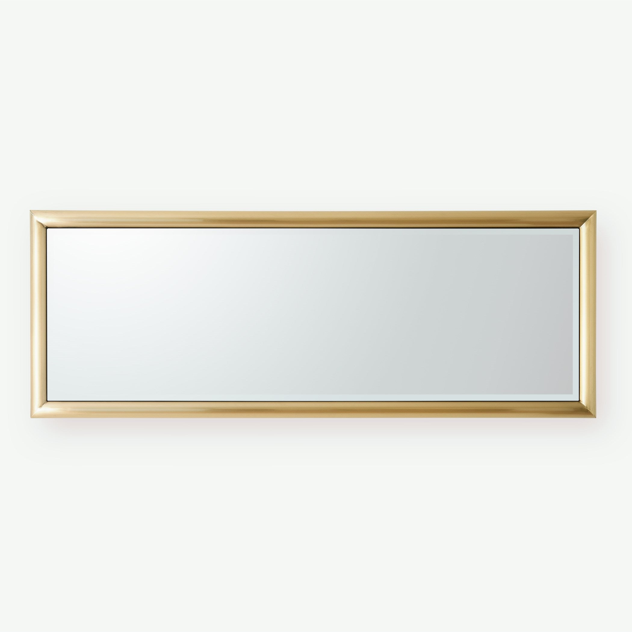 Global Views Bennett Floor Mirror-Brass