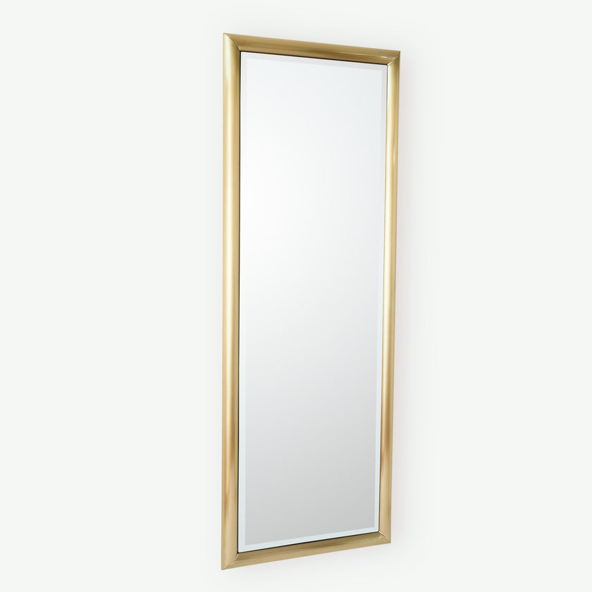 Global Views Bennett Floor Mirror-Brass