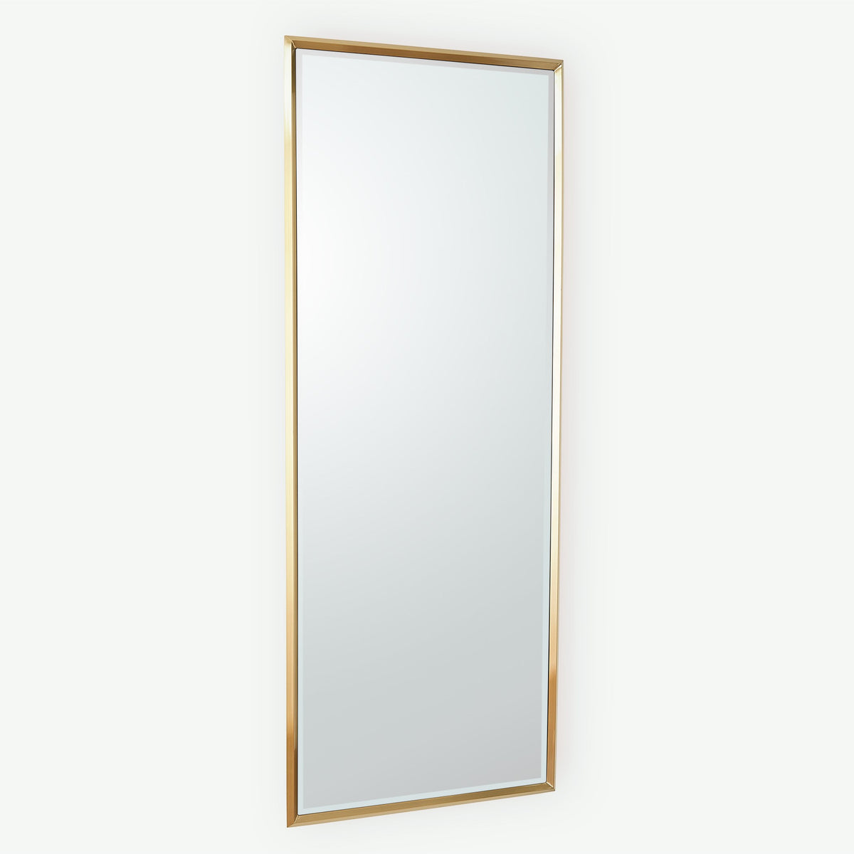Global Views Reeves Floor Mirror-Brass