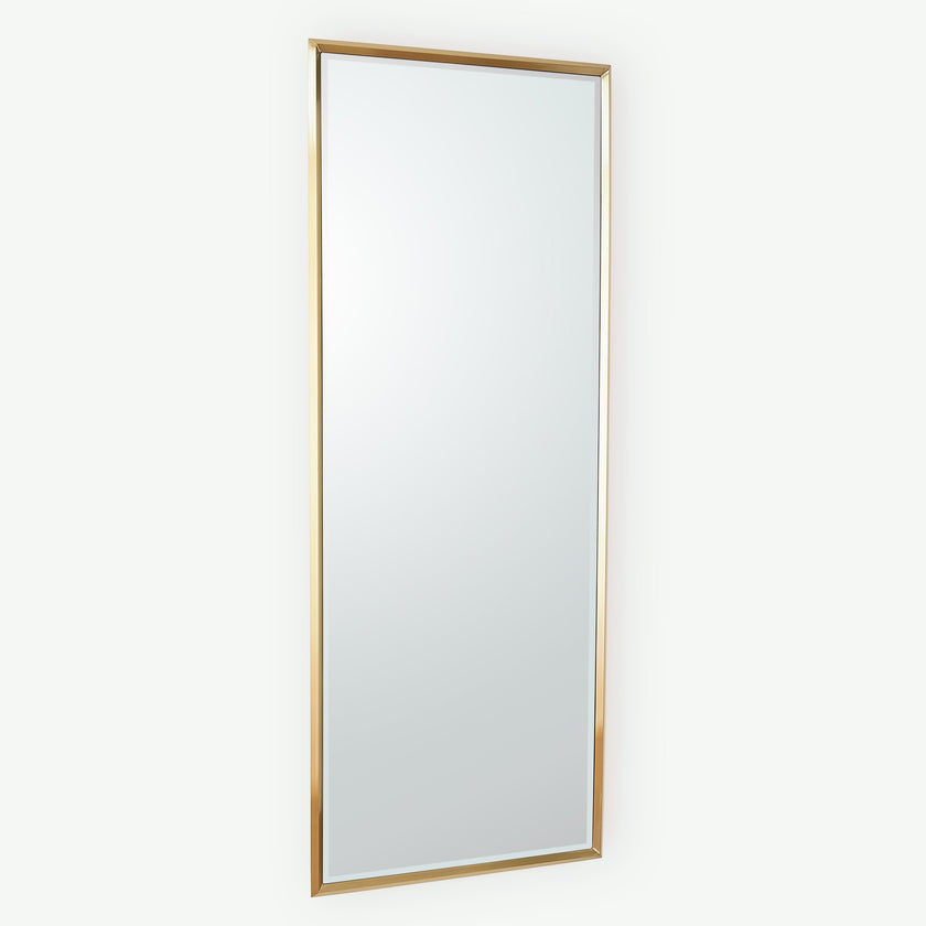 Global Views Reeves Floor Mirror-Brass