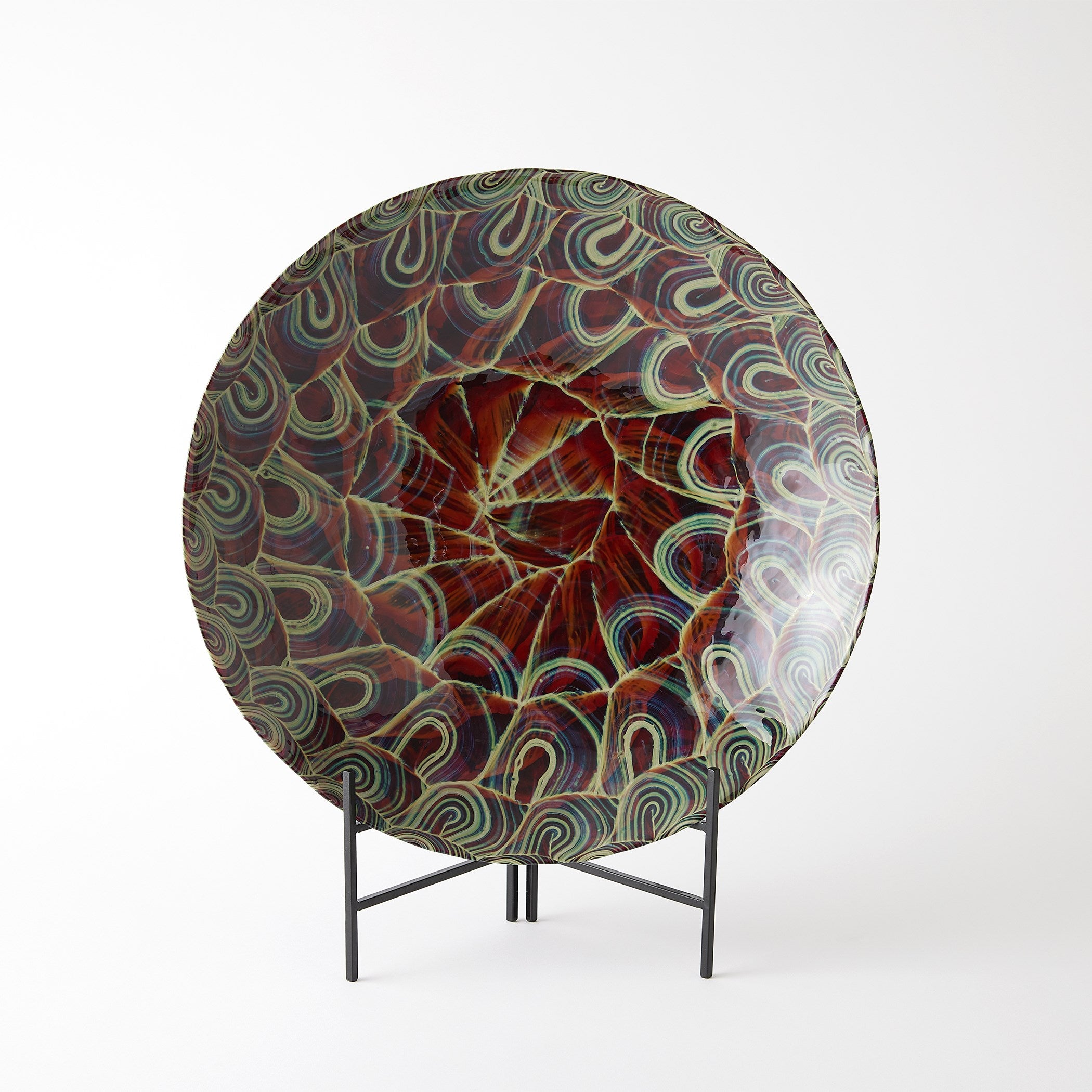 Global Views Kaleidoscope Centerpiece Plum