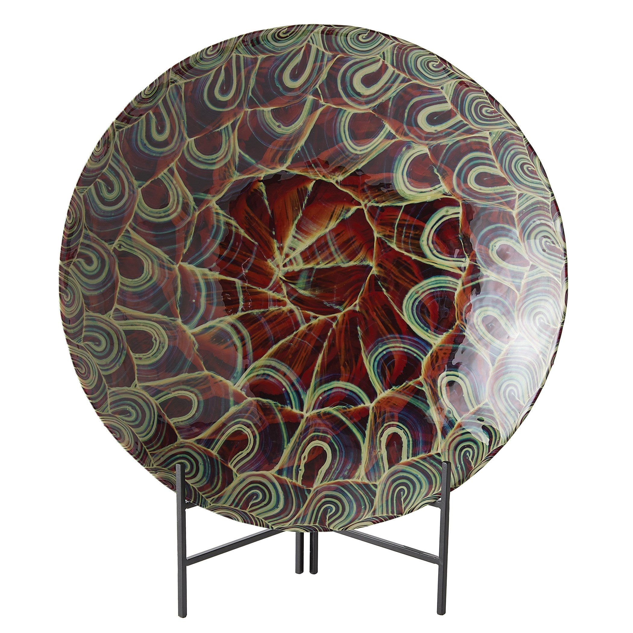 Global Views Kaleidoscope Centerpiece Plum