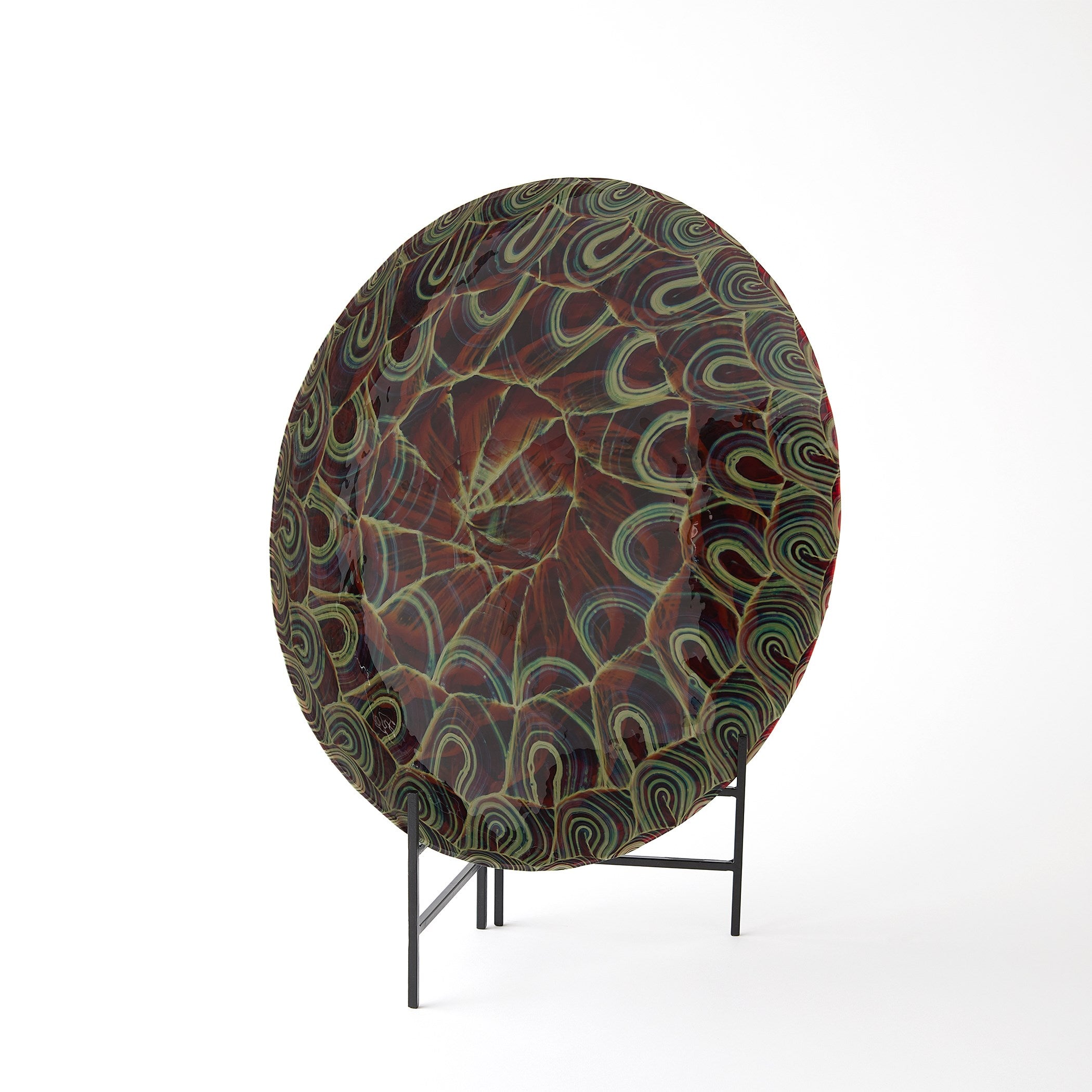 Global Views Kaleidoscope Centerpiece Plum