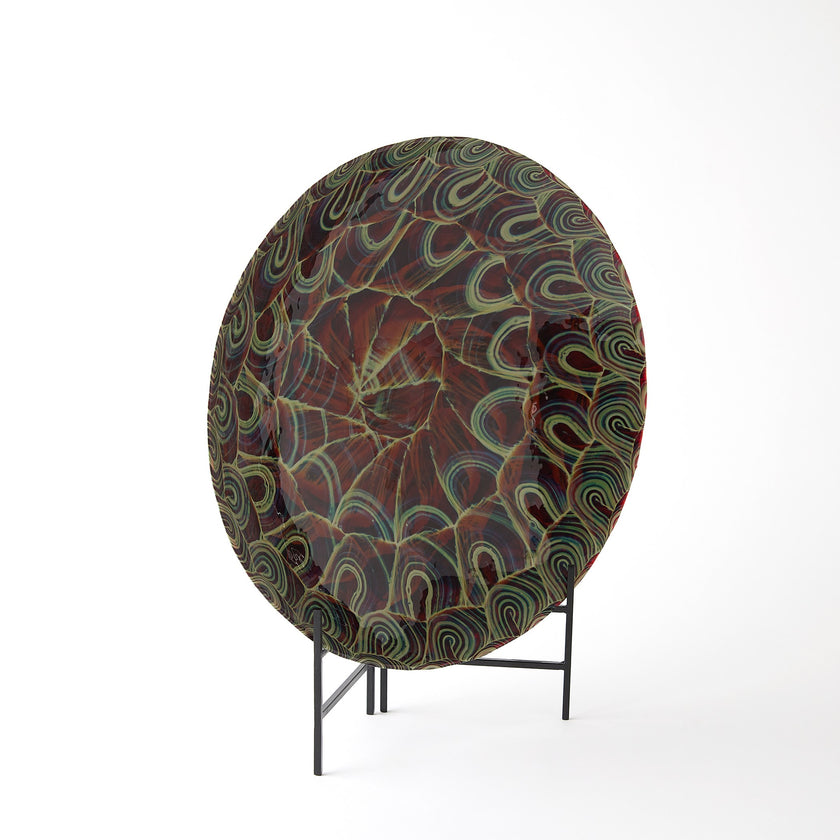 Global Views Kaleidoscope Centerpiece Plum