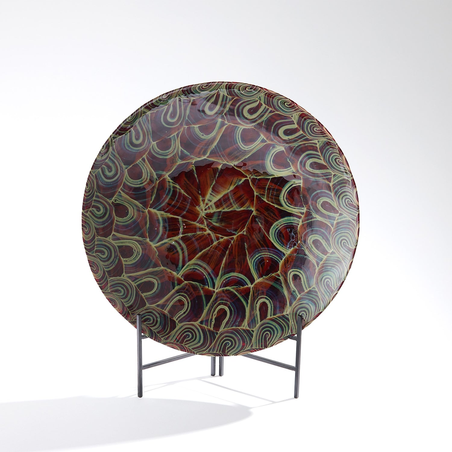Global Views Kaleidoscope Centerpiece Plum