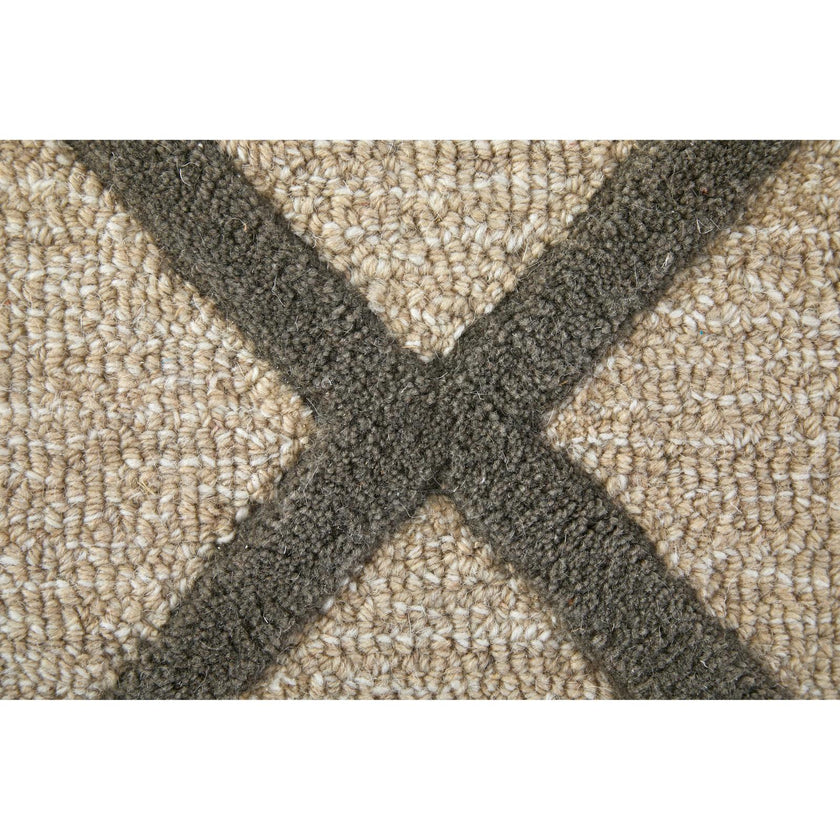 Feizy Kimball 8A36F Transitional Trellis & Lattice Rug in Ivory/Gray/Tan