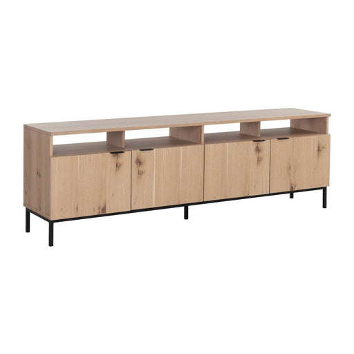 Sunpan Ambrose Modular Media Console And Cabinet - Rustic Oak - Black