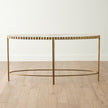 Global Views Vintage Brass Calacatta Gold Marble Liberty Console