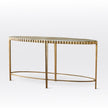 Global Views Vintage Brass Calacatta Gold Marble Liberty Console