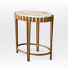 Global Views Vintage Brass Calacatta Gold Marble Liberty Accent Table