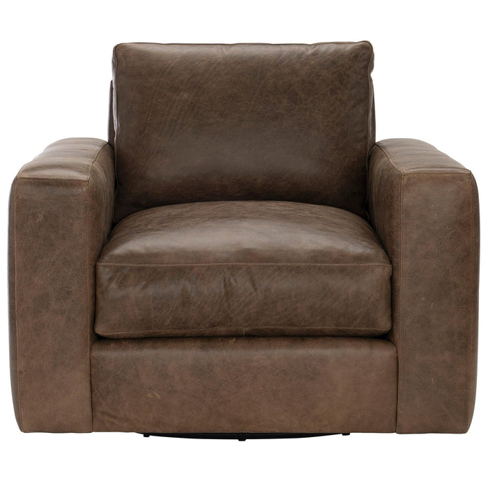 Bernhardt Dawkins Leather Swivel Chair