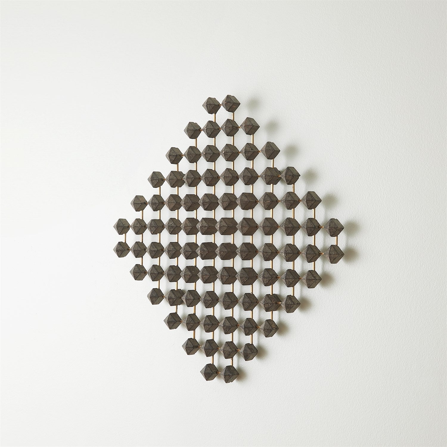 Global Views Wood Brass Ramus Wall Art