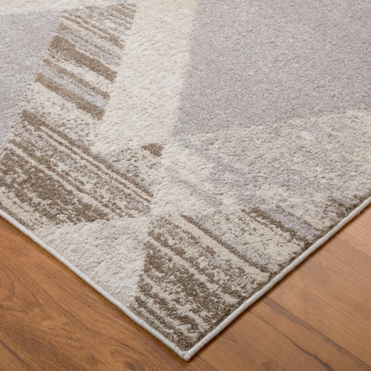 Feizy Vancouver 39NRF Modern Geometric Rug in Tan/Brown/Ivory