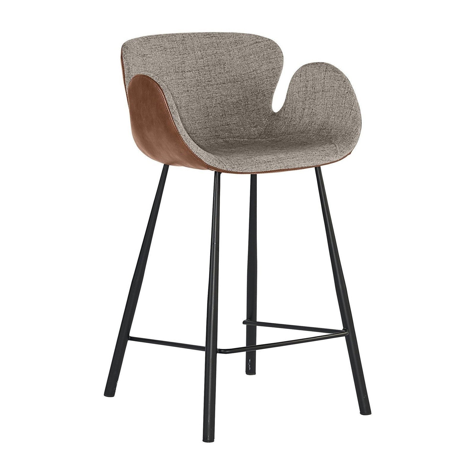 Sunpan Waldo Counter Stool - November Grey / Cinnamon Brown