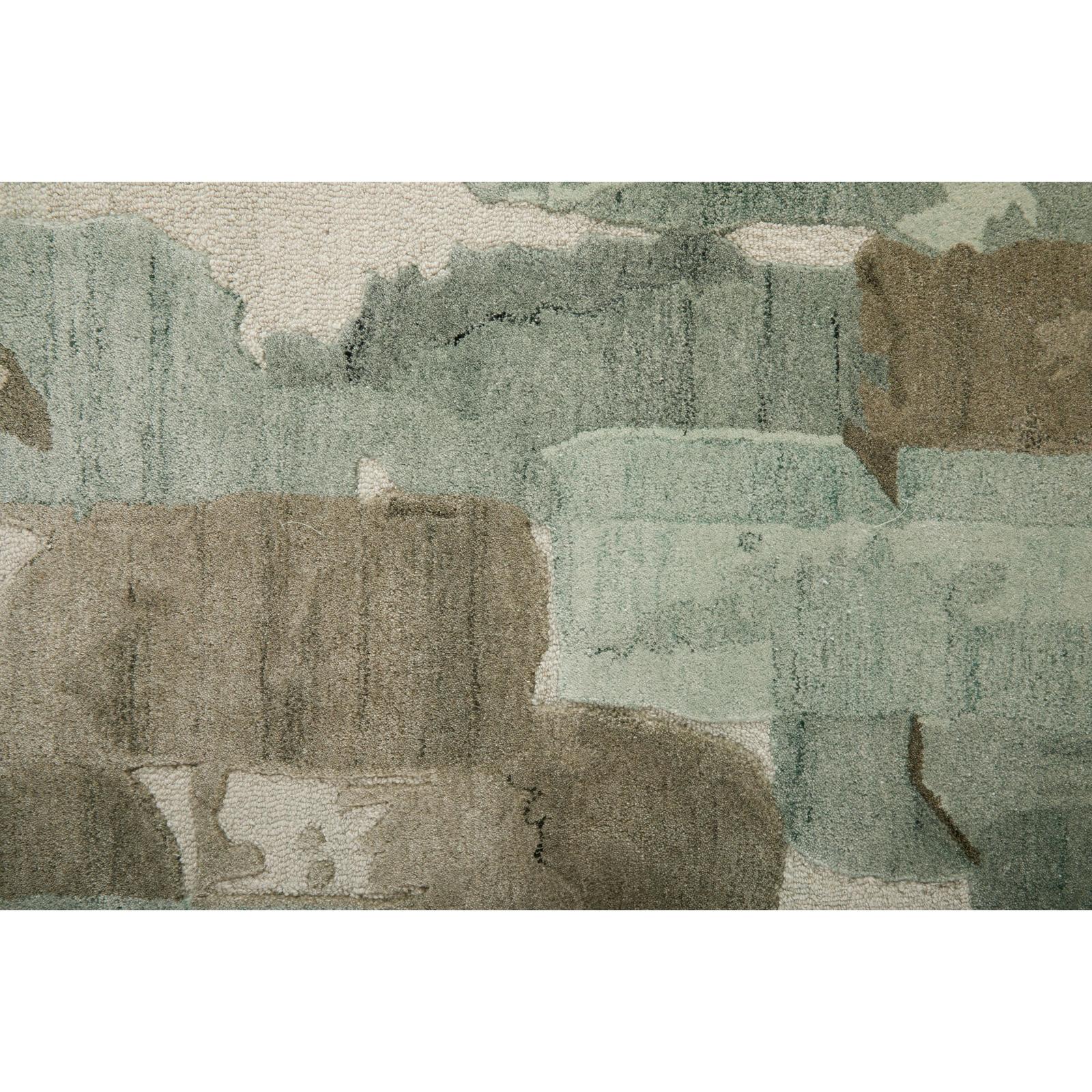 Feizy Kendall 8A59F Modern Abstract Rug in Green/Brown/Ivory