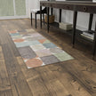 Feizy Eden 39QUF Modern Color Block Rug in Ivory/Brown/Blue