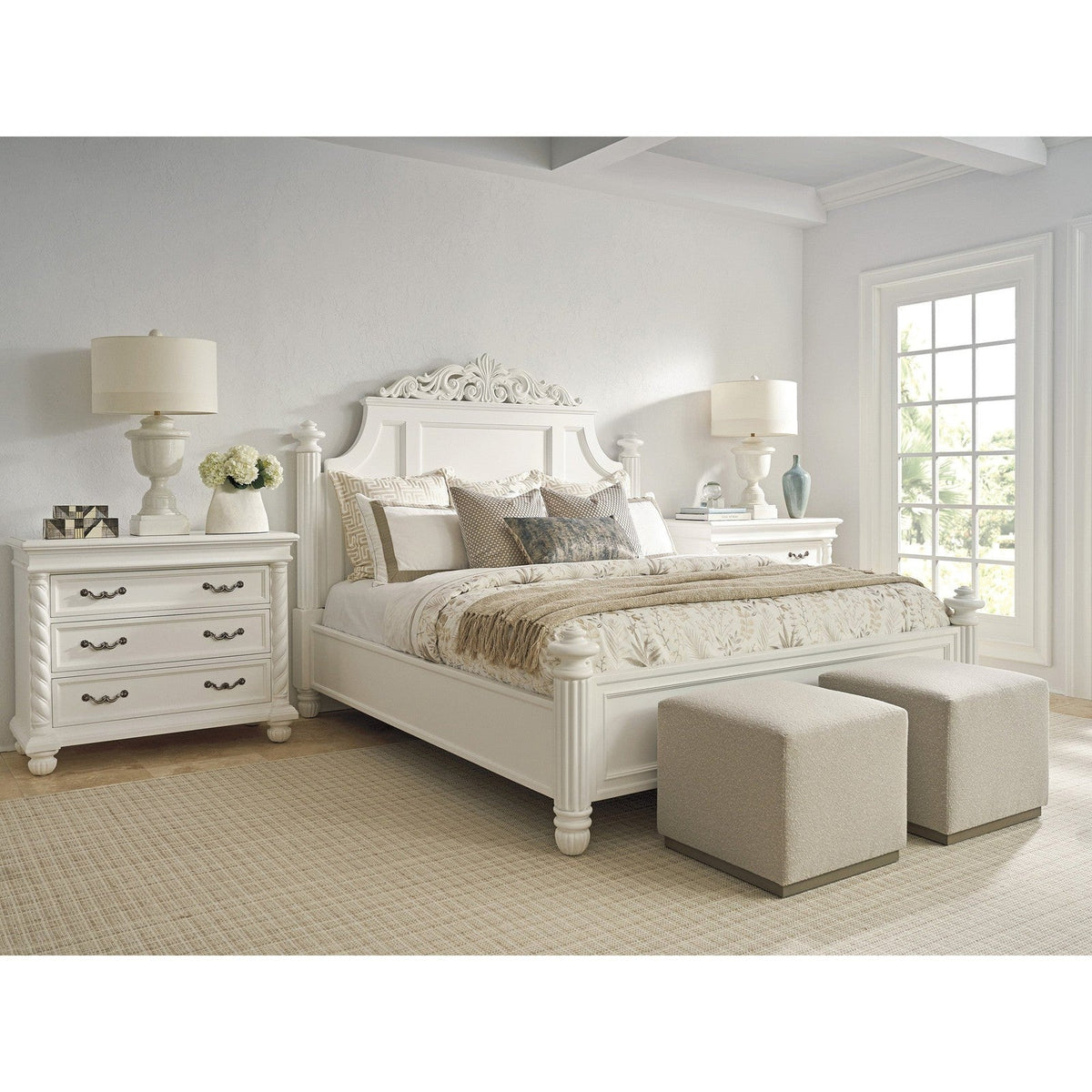 Barclay Butera Villa Blanca Santorini Panel Bed