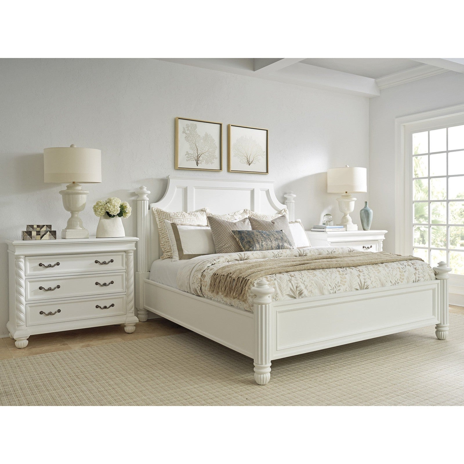 Barclay Butera Villa Blanca Santorini Panel Bed