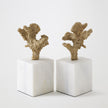 Global Views Brass Coral Sculptures Pair