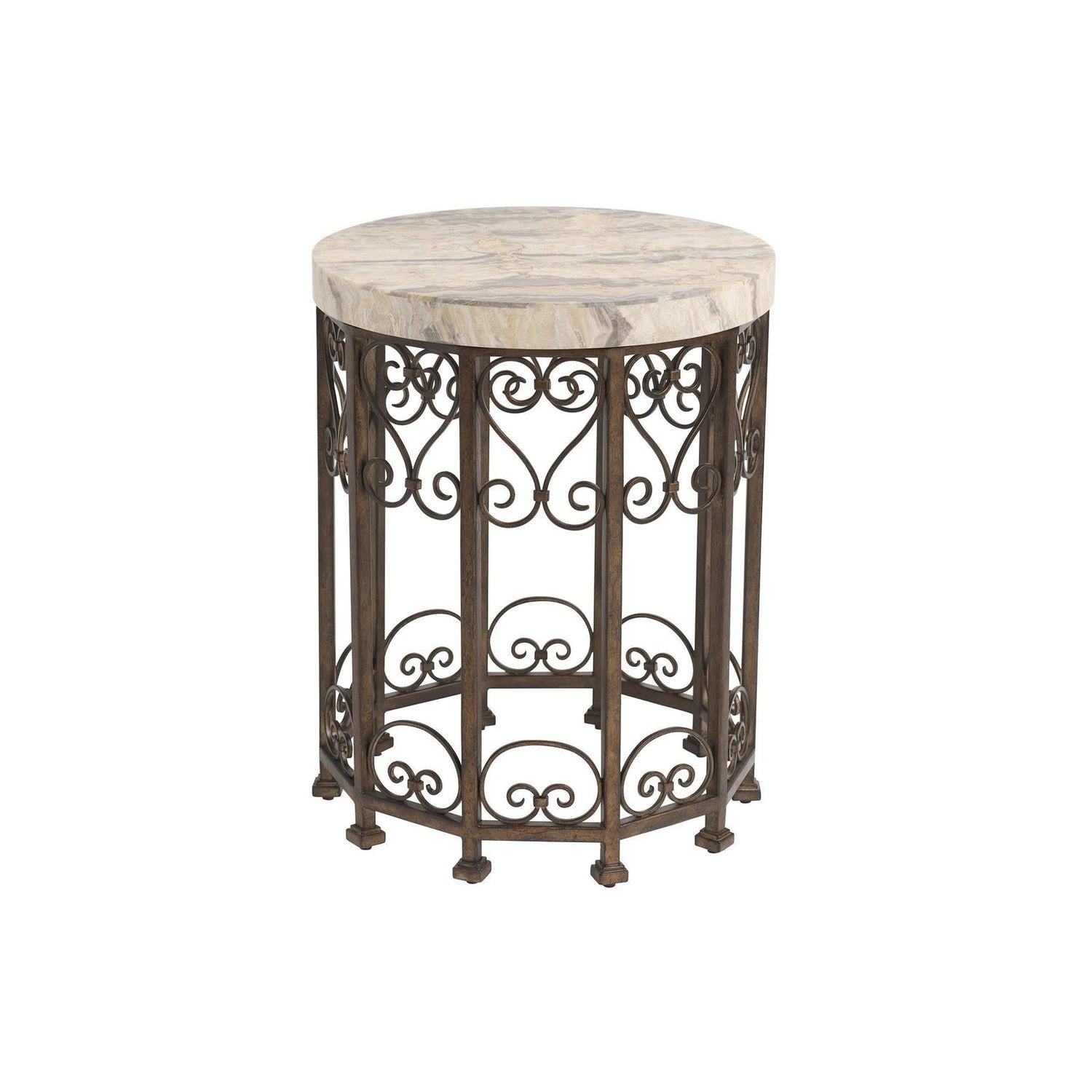 Barclay Butera Montecito Lowery Round Metal Accent Table
