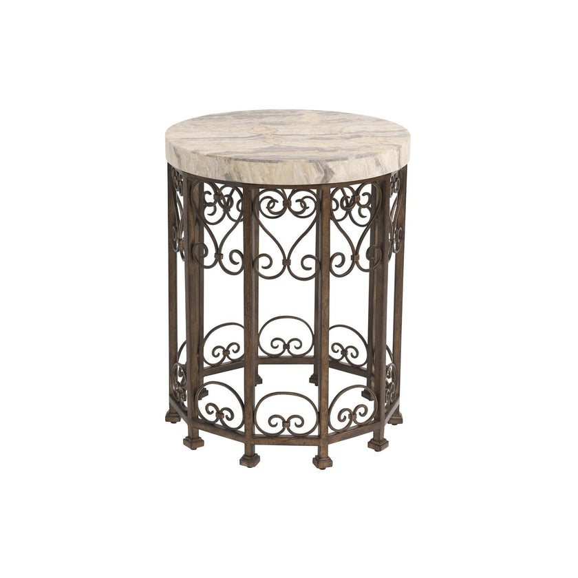 Barclay Butera Montecito Lowery Round Metal Accent Table